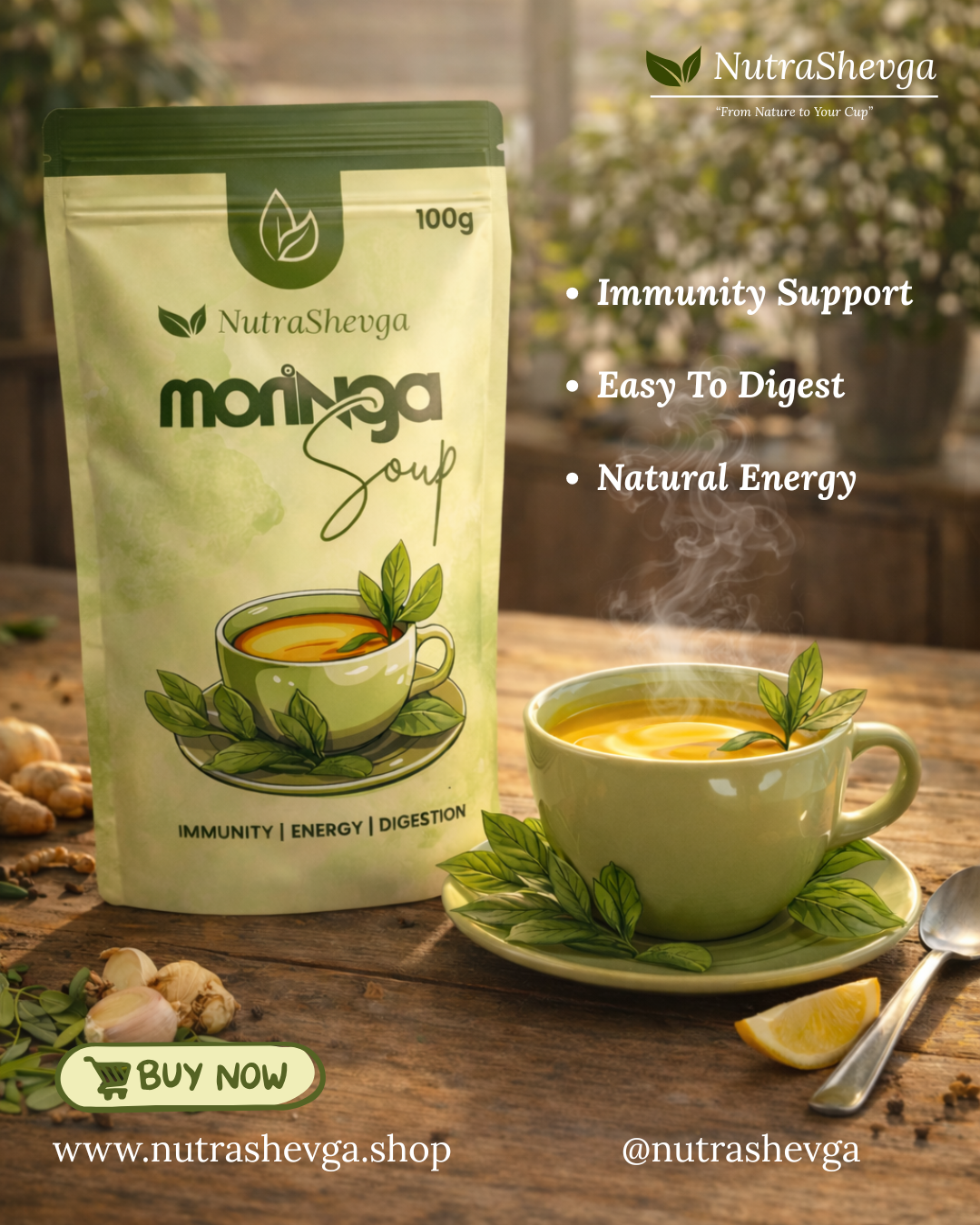NutraShevga Herbal Moringa Soup Premix